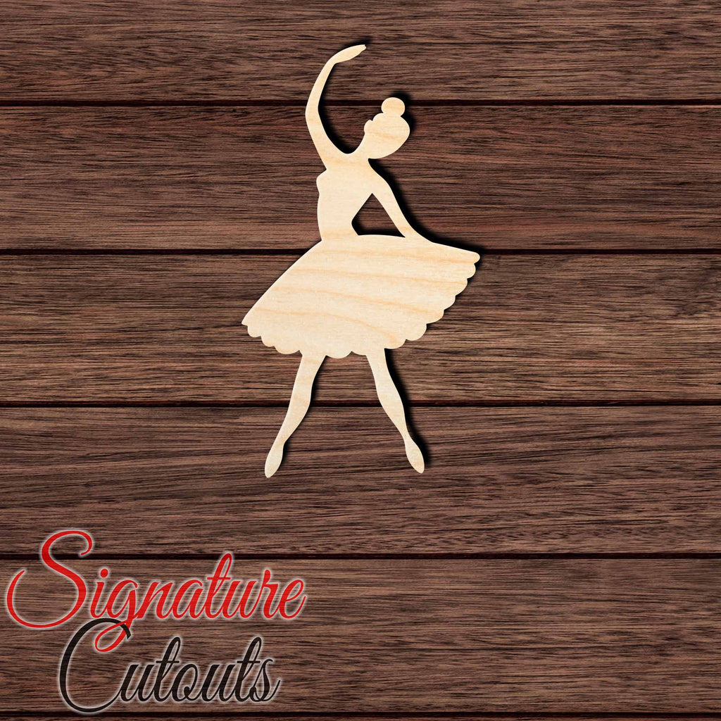Ballerina 003 Shape Cutout in Wood, Acrylic or Acrylic Mirror - Signature Cutouts