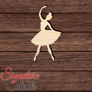 Ballerina 003 Shape Cutout in Wood, Acrylic or Acrylic Mirror - Signature Cutouts