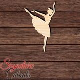 Ballerina 004 Shape Cutout in Wood, Acrylic or Acrylic Mirror - Signature Cutouts