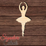 Ballerina 008 Shape Cutout in Wood, Acrylic or Acrylic Mirror Craft Shapes & Bases Signature Cutouts 