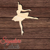 Ballerina 009 Shape Cutout in Wood, Acrylic or Acrylic Mirror Craft Shapes & Bases Signature Cutouts 