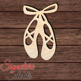Ballet Slippers Shape Cutout in Wood, Acrylic or Acrylic Mirror - Signature Cutouts
