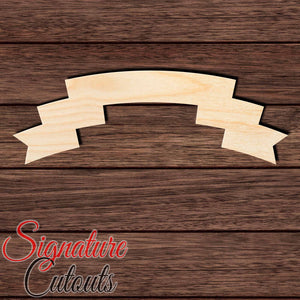 Banner 002 Shape Cutout in Wood, Acrylic or Acrylic Mirror - Signature Cutouts