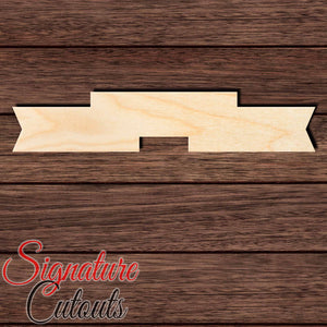 Banner 003 Shape Cutout in Wood, Acrylic or Acrylic Mirror - Signature Cutouts
