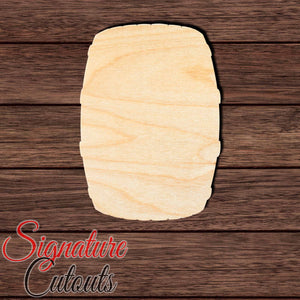 Barrel 001 Shape Cutout in Wood, Acrylic or Acrylic Mirror Craft Shapes & Bases Signature Cutouts 