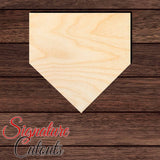 Baseball 007 Home Plate Diamond Shape Cutout in Wood, Acrylic or Acrylic Mirror - Signature Cutouts