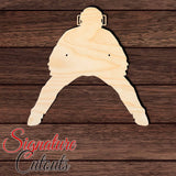 Baseball 010 Umpire / Catcher Shape Cutout in Wood, Acrylic or Acrylic Mirror - Signature Cutouts
