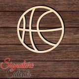 Basketball 016 Shape Cutout in Wood, Acrylic or Acrylic Mirror Craft Shapes & Bases Signature Cutouts 