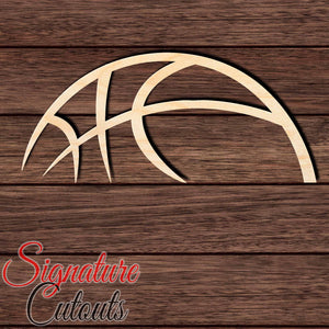 Basketball Half Round 001 Shape Cutout in Wood, Acrylic or Acrylic Mirror - Signature Cutouts