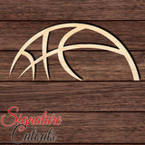 Basketball Half Round 001 Shape Cutout in Wood