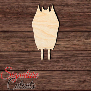 Bat 004 Shape Cutout in Wood, Acrylic or Acrylic Mirror - Signature Cutouts