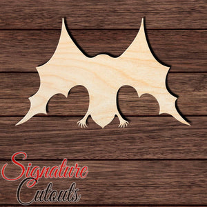 Bat 010 Shape Cutout in Wood, Acrylic or Acrylic Mirror - Signature Cutouts