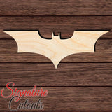 Bat 019 Shape Cutout in Wood, Acrylic or Acrylic Mirror - Signature Cutouts