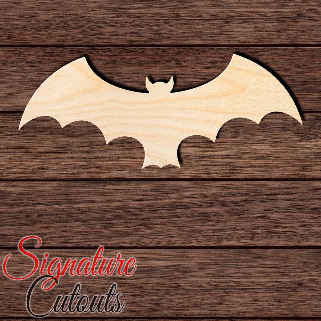 Bat 021 Shape Cutout in Wood, Acrylic or Acrylic Mirror - Signature Cutouts