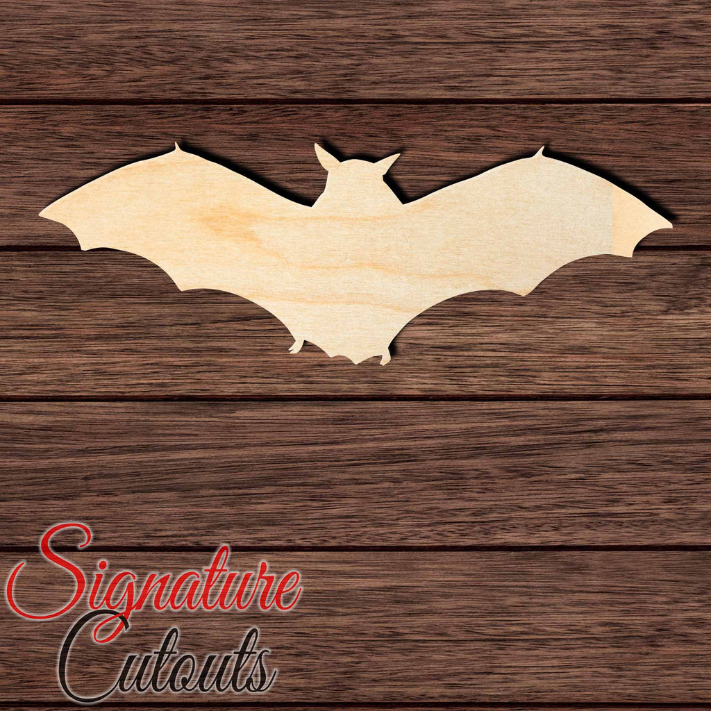 Bat 022 Shape Cutout in Wood, Acrylic or Acrylic Mirror - Signature Cutouts