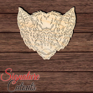 Bat Head 001 Shape Cutout in Wood, Acrylic or Acrylic Mirror - Signature Cutouts