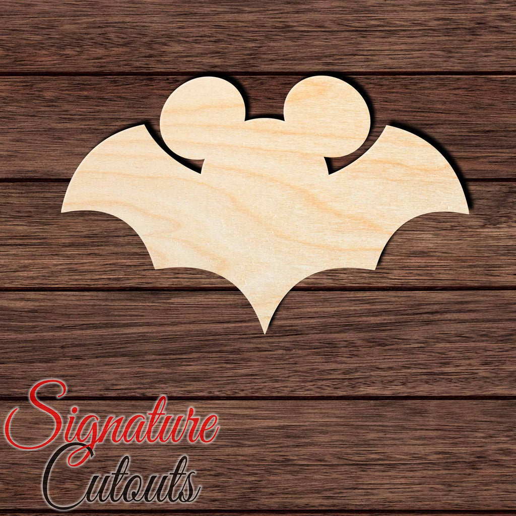 Bat Mouse 001 Shape Cutout in Wood, Acrylic or Acrylic Mirror - Signature Cutouts