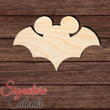 Bat Mouse 001 Shape Cutout in Wood