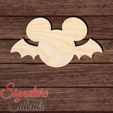 Bat Mouse 002 Shape Cutout in Wood