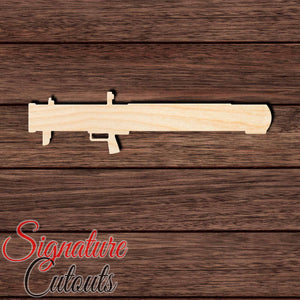 Bazooka 002 Shape Cutout in Wood, Acrylic or Acrylic Mirror - Signature Cutouts