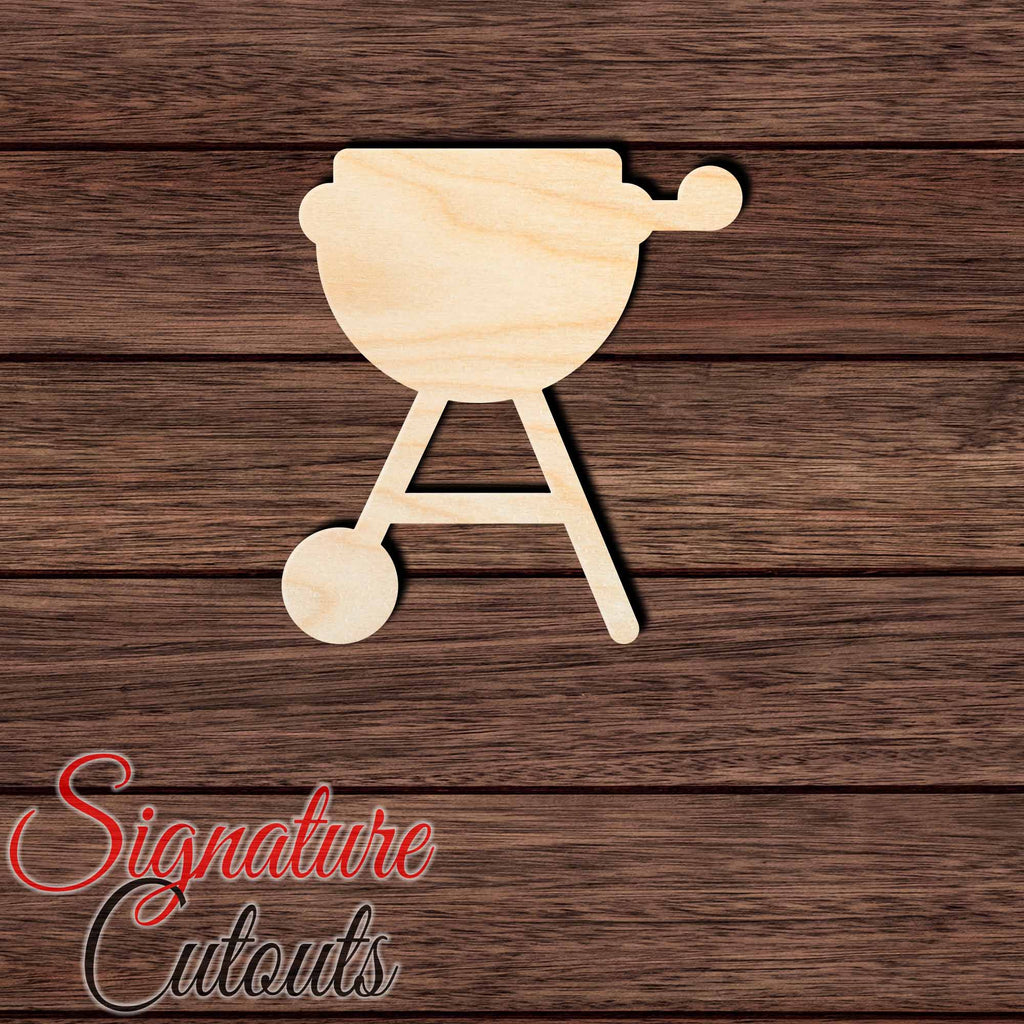 BBQ Pit 002 Shape Cutout in Wood, Acrylic or Acrylic Mirror - Signature Cutouts