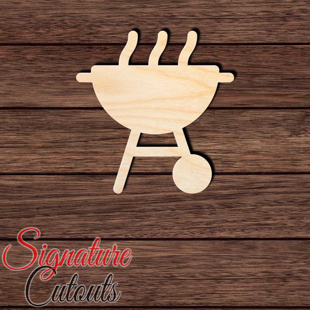 BBQ Pit 003 Shape Cutout in Wood, Acrylic or Acrylic Mirror - Signature Cutouts