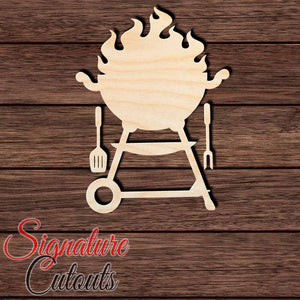 BBQ Pit 005 Shape Cutout in Wood, Acrylic or Acrylic Mirror - Signature Cutouts