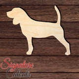 Beagle Shape Cutout in Wood, Acrylic or Acrylic Mirror - Signature Cutouts