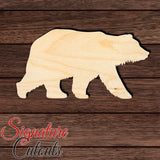 Bear 002 Shape Cutout in Wood