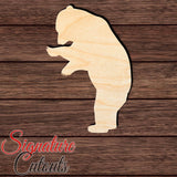 Bear 004 Shape Cutout in Wood, Acrylic or Acrylic Mirror - Signature Cutouts