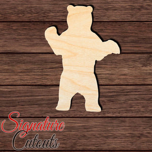 Bear 005 Shape Cutout in Wood, Acrylic or Acrylic Mirror - Signature Cutouts