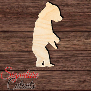 Bear 007 Shape Cutout in Wood, Acrylic or Acrylic Mirror - Signature Cutouts