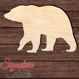 Bear 013 Shape Cutout in Wood, Acrylic or Acrylic Mirror - Signature Cutouts