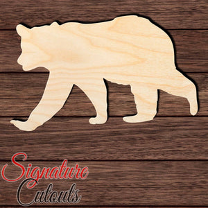 Bear 014 Shape Cutout in Wood, Acrylic or Acrylic Mirror - Signature Cutouts