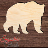 Bear 016 Shape Cutout in Wood