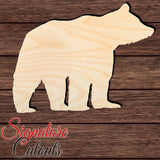 Bear 017 Shape Cutout in Wood
