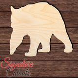 Bear 018 Shape Cutout in Wood