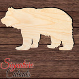 Bear 020 Shape Cutout in Wood, Acrylic or Acrylic Mirror - Signature Cutouts