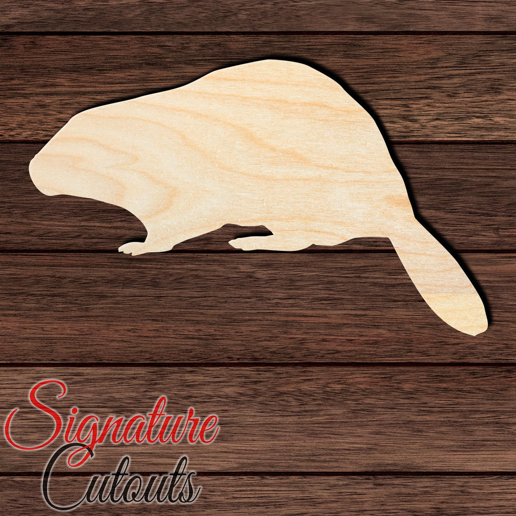 Beaver 001 Shape Cutout in Wood, Acrylic or Acrylic Mirror - Signature Cutouts