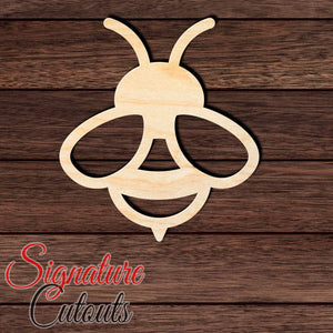 Bee 001 Shape Cutout in Wood, Acrylic or Acrylic Mirror - Signature Cutouts