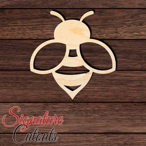 Bee 002 Shape Cutout in Wood, Acrylic or Acrylic Mirror - Signature Cutouts