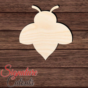 Bee 002 Solid Shape Cutout in Wood, Acrylic or Acrylic Mirror - Signature Cutouts