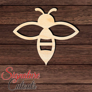 Bee 003 Shape Cutout in Wood, Acrylic or Acrylic Mirror - Signature Cutouts