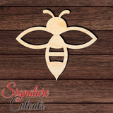 Bee 003 Shape Cutout in Wood, Acrylic or Acrylic Mirror - Signature Cutouts