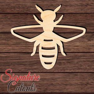 Bee 006 Shape Cutout in Wood, Acrylic or Acrylic Mirror - Signature Cutouts