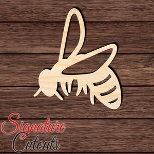 Bee 007 Shape Cutout in Wood, Acrylic or Acrylic Mirror - Signature Cutouts