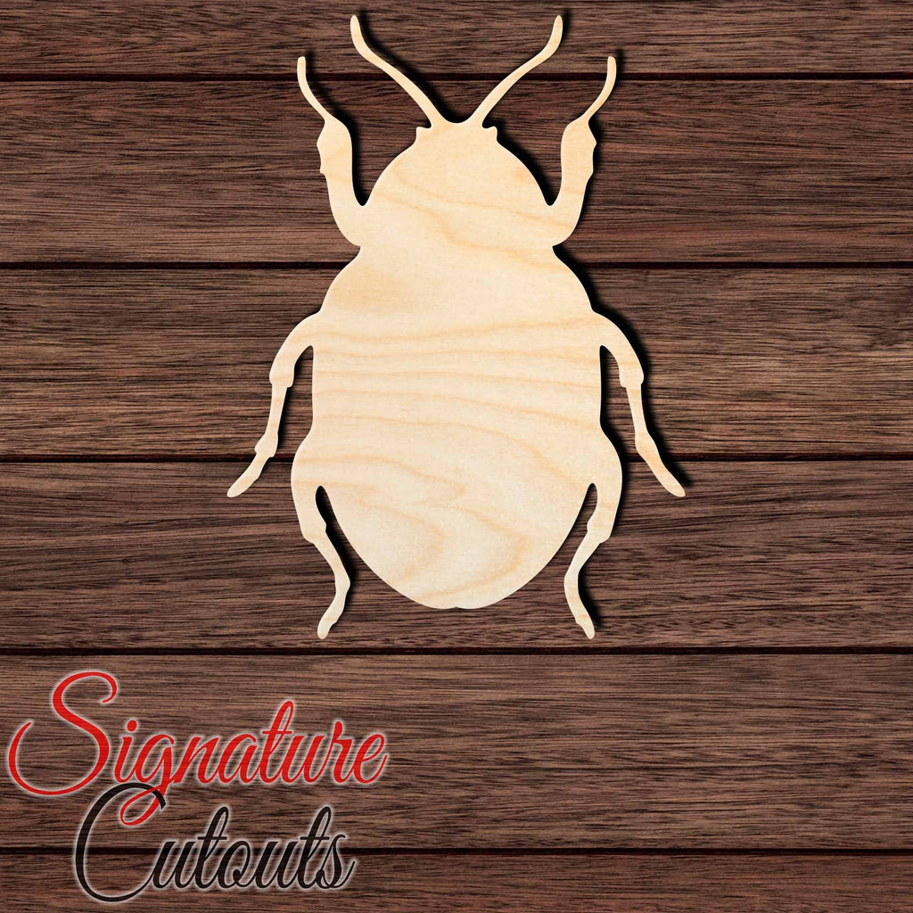 Beetle 002 Shape Cutout in Wood, Acrylic or Acrylic Mirror - Signature Cutouts