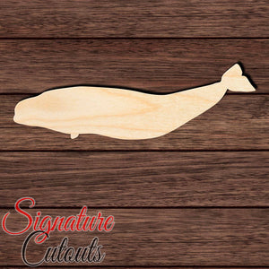 Beluga Whale 009 Shape Cutout in Wood Craft Shapes & Bases Signature Cutouts 