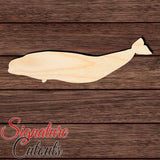 Beluga Whale 009 Shape Cutout in Wood