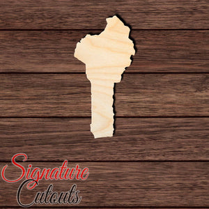 Benin Shape Cutout in Wood, Acrylic or Acrylic Mirror - Signature Cutouts